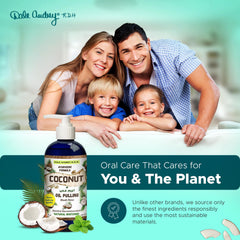 Dale Audrey natural mouthwash amber bottle on bathroom counter for daily use.