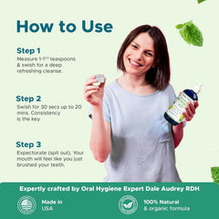 Dale Audrey organic mint oil essentials highlight natural freshness and breath confidence