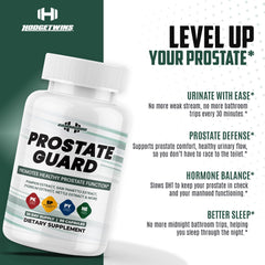 DAMN GOOD Hodge Twins Prostate Guard bottle side label highlights key ingredients.