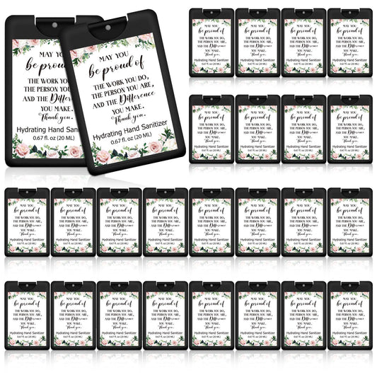 Dansib 24-pack travel size sanitizer sprays, convenient for pockets and gifts.