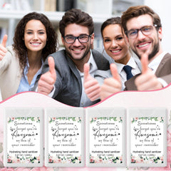Dansib alcohol-based sanitizer with a rose scent for a pleasant, non-drying feel.