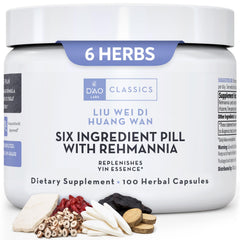 DAO Labs Six Ingredient Pill with Rehmannia bottle front view for daily wellness support