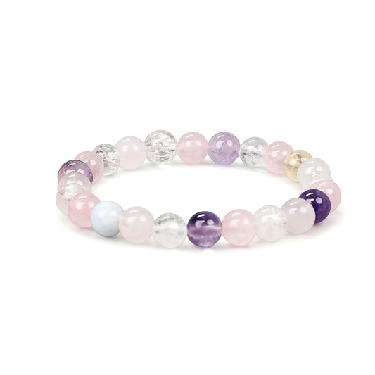 Dare to MysticFive Elements Bracelet with amethyst beads for calm and focus.