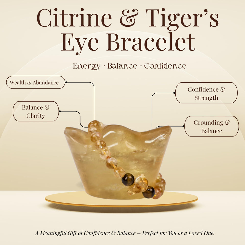 Dare to Mystic natural citrine accents brighten the bracelet with sunlit warmth