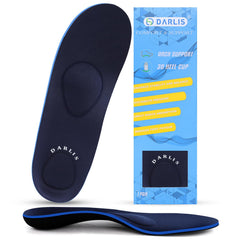DARLIS arch-support insole with metatarsal pad distributes pressure for comfort.