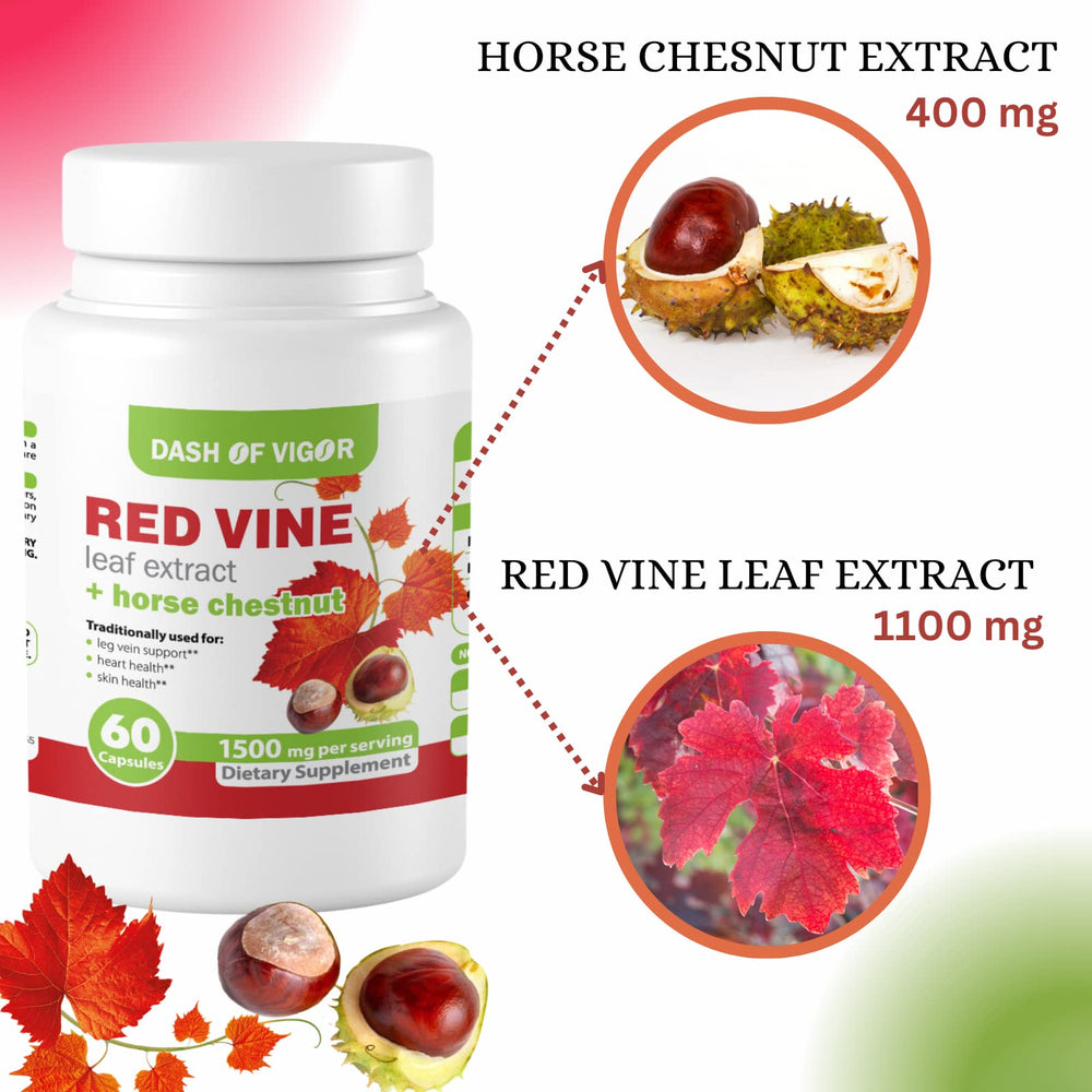 Dash of Vigor vegan capsules image emphasizing plant-based ingredients.