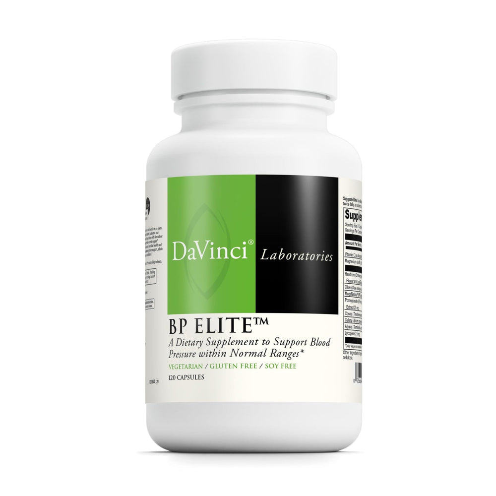 Davinci BP Elite bottle front, ready for daily cardiovascular support.