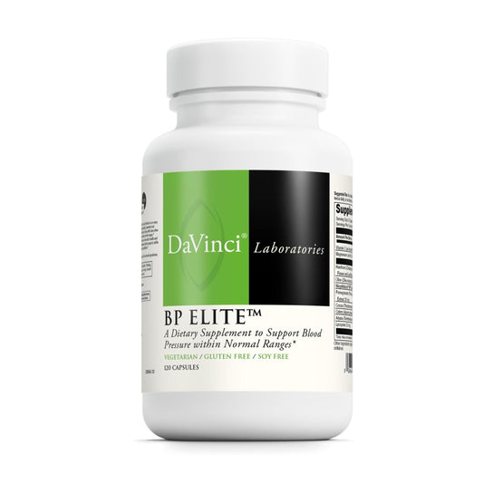 Davinci BP Elite bottle front, ready for daily cardiovascular support.