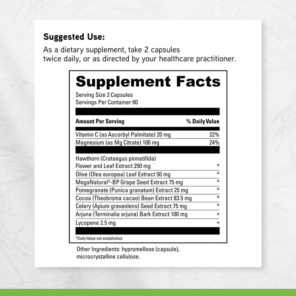 Grape seed extract highlight in Davinci BP Elite for vascular health.