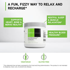 DaVinci effervescent powder dissolving in water delivers a citrus-fresh drink before bed.