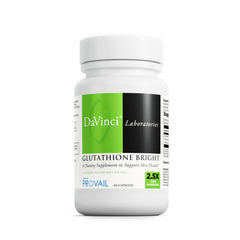 DAVINCI Glutathione Bright bottle front showing sleek packaging for skin health