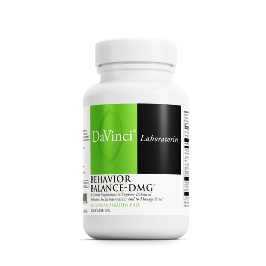 DAVINCI Labs Behavior Balance-DMG bottle front promotes balanced daily routines