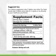 DaVinci Natures Collagen imagery hinting MSM and glucosamine support.