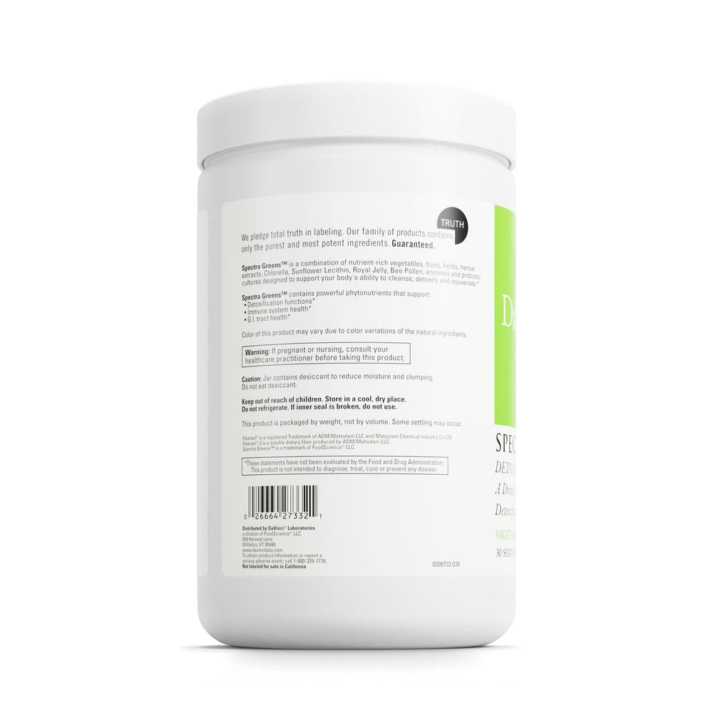 DAVINCI Labs Spectra Greens Detoxifier pour shot dissolving powder for a quick shake