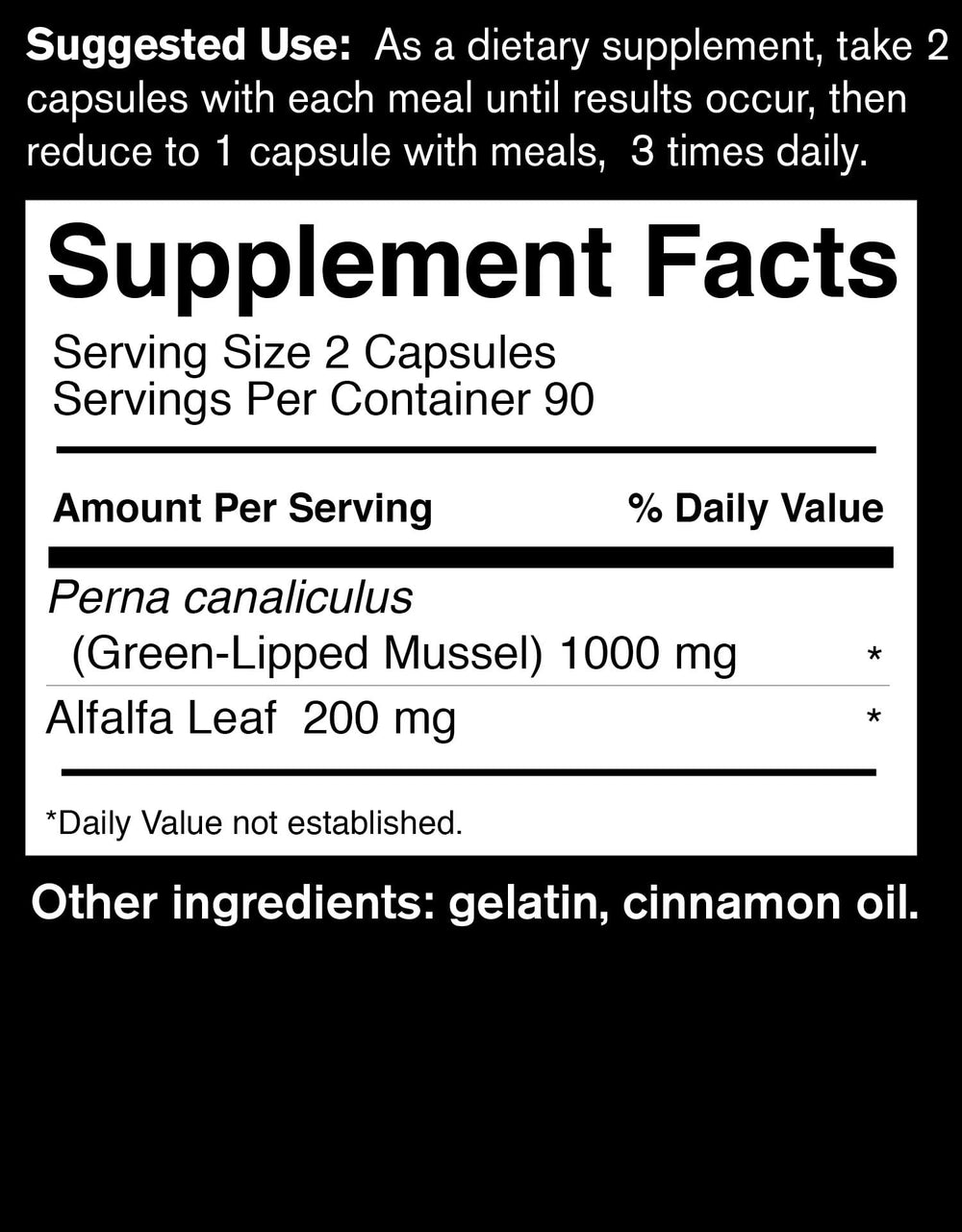DAVINCI Sea Mussel packaging variant indicating non-GMO ingredients.