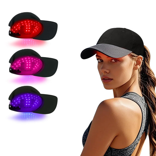 DAWNBOX red light therapy cap close-up for scalp rejuvenation at home
