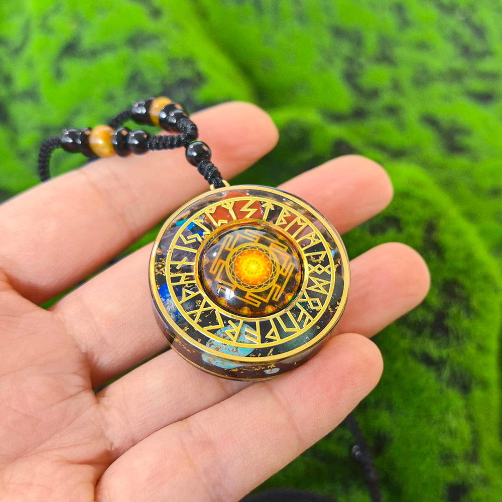 Day Day Up Chakra Orgone Pendant constellation 5 pairs with outfits for subtle energy.