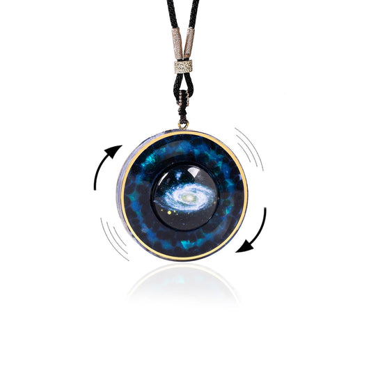 Day Day Up Nebula Pendant with resin planet design enhances daily style and calm energy