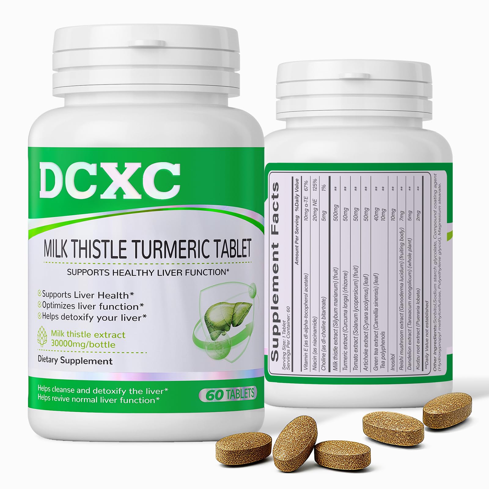 DCXC Liver Detox bottle front showing convenient daily capsules