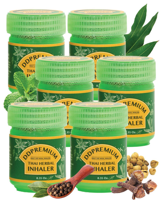 DDPremium herbal inhaler menthol pack-6 delivers a refreshing sensation for nasal passages