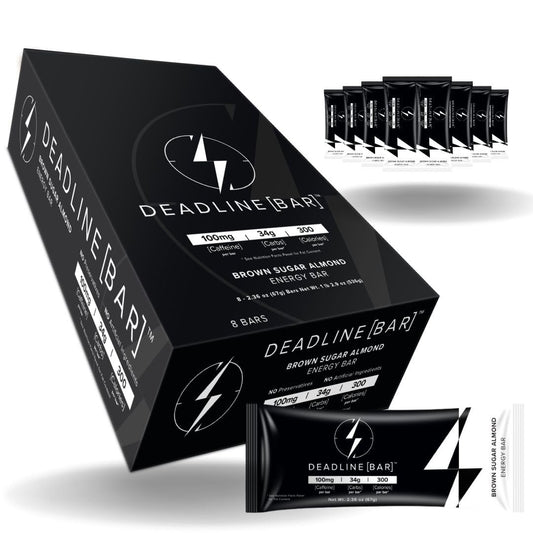 Deadline Bar brown sugar almond bar showing natural ingredients and flavor