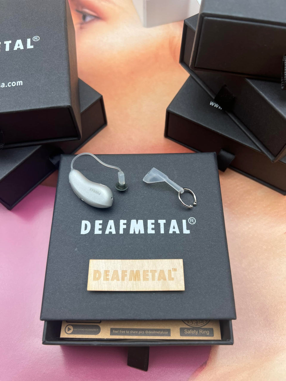 Deafmetal suitable for active users from gym to roller coasters.