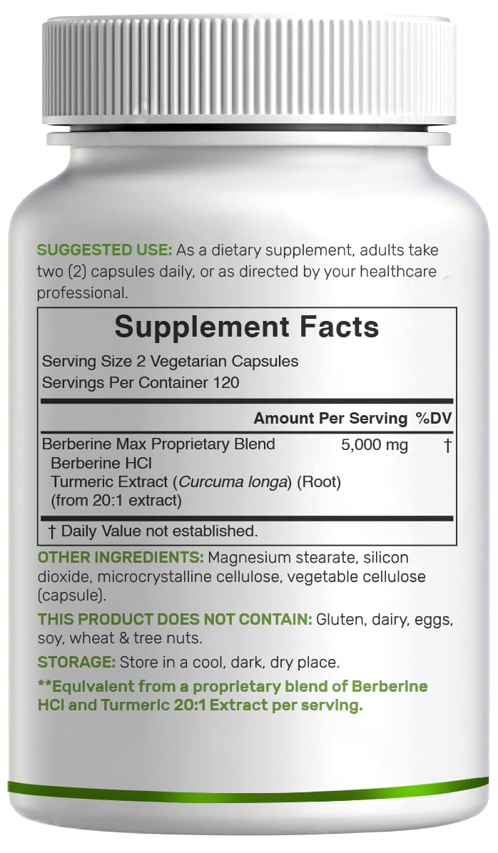 DEAL SUPPLEMENT Berberine Max open bottle reveals smooth capsules