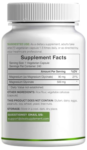 Deal Supplement label detail showcasing 500 mg per capsule and non-GMO formula.