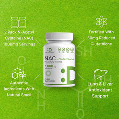 DEAL SUPPLEMENT NAC capsules inside bottle for convenient 3-capsule servings.