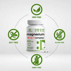 Deal Supplement magnesium complex vegetarian capsules in a blister pack.