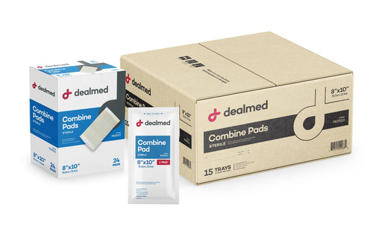Dealmed ABD Combine Pad with absorbent-core for heavy drainage management.