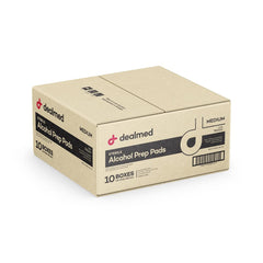 DealMed alcohol prep pads ideal for home and clinical first aid kits.