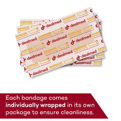 Dealmed 2x4 inch bandage easy to apply for quick coverage