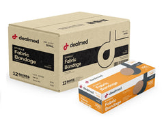 Dealmed fabric oval bandages in packaging, ready for quick, clean first aid on the go.