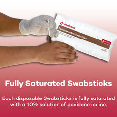 Dealmed povidone iodine swabsticks used for clinical skin prep prior to procedures