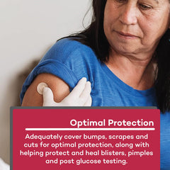 Small round 7/8 inch bandages offer targeted coverage for minor injuries.