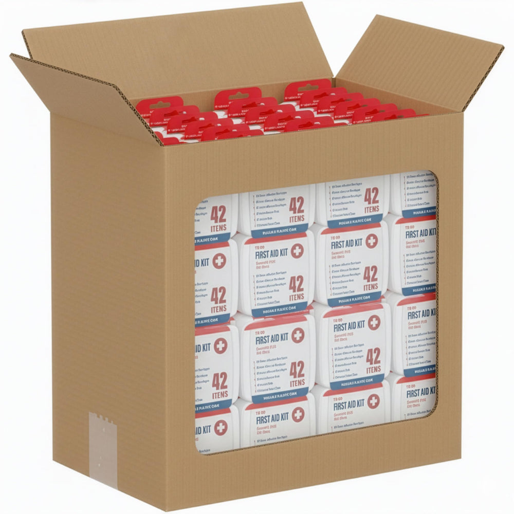 DecorRack 4000-piece first aid kit in a compact case for on-the-go readiness.