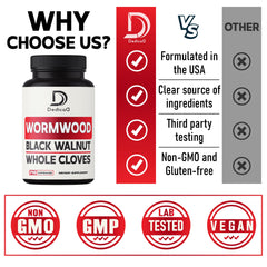 DEDICAD sweet wormwood capsules pack with clean packaging and halal-certified claim.