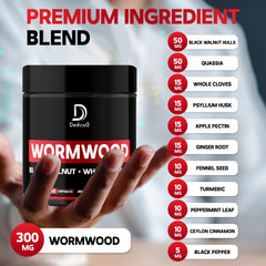 DEDICAD Wormwood Capsules packaging displays ingredients panel and herb blend