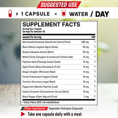 DEDICAD Wormwood Capsules inside blister pack highlight vegan, plant-based supplement