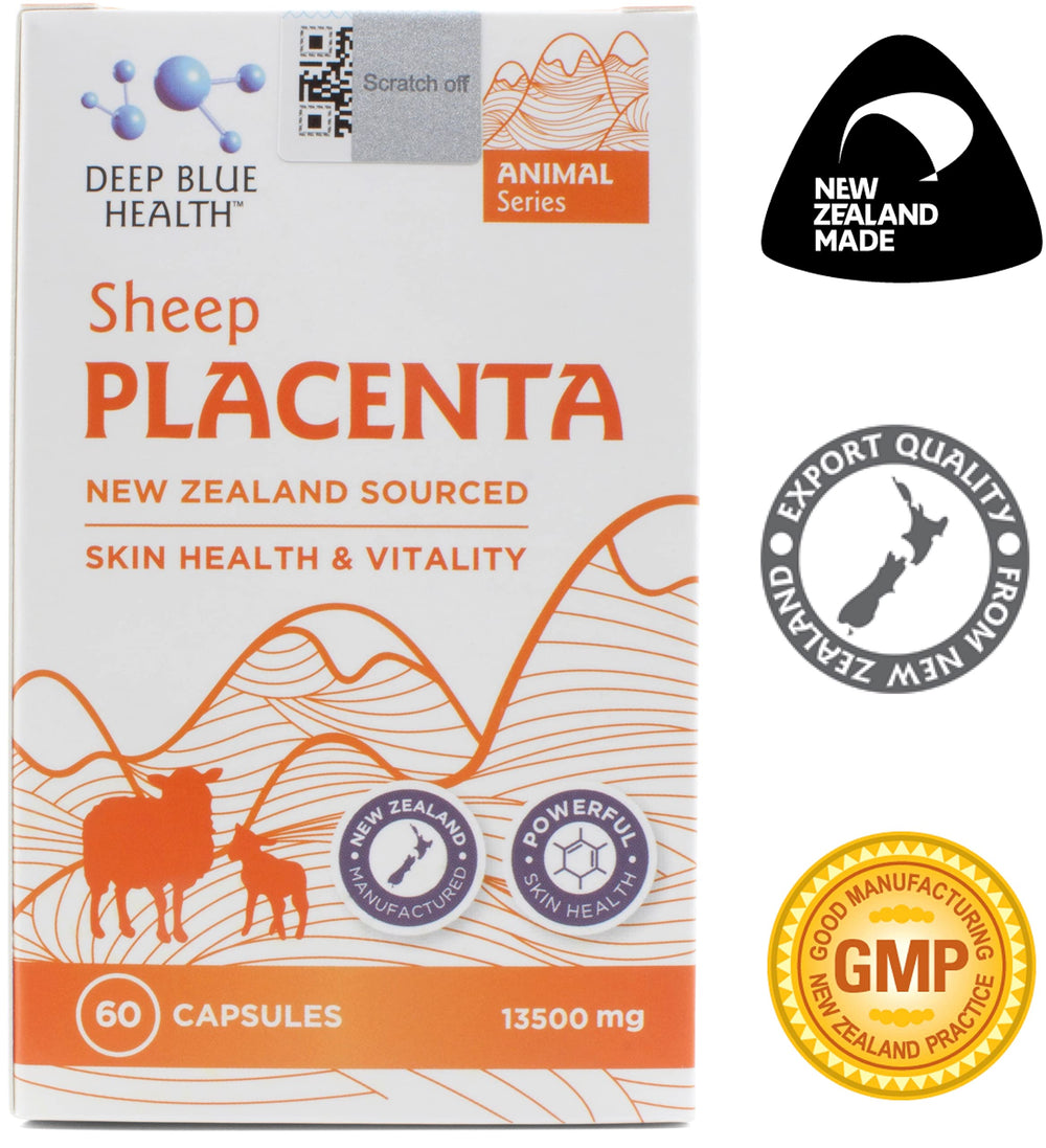 Deep Blue Health halal-certified label on packaging