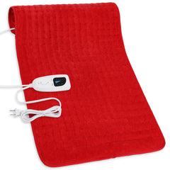 Deepsoon heating pad 33x17 main view in red for full-body warmth