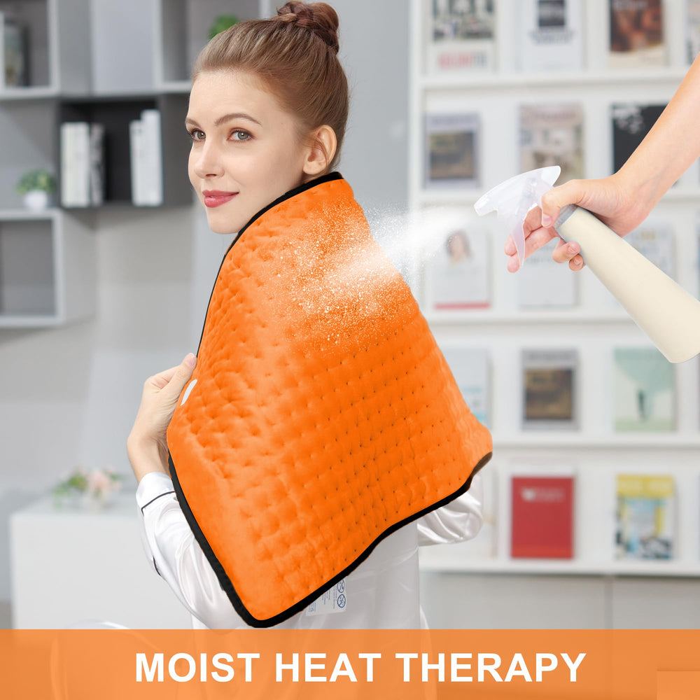 Deepsoon heating pad thermostat demonstrates six heat settings.