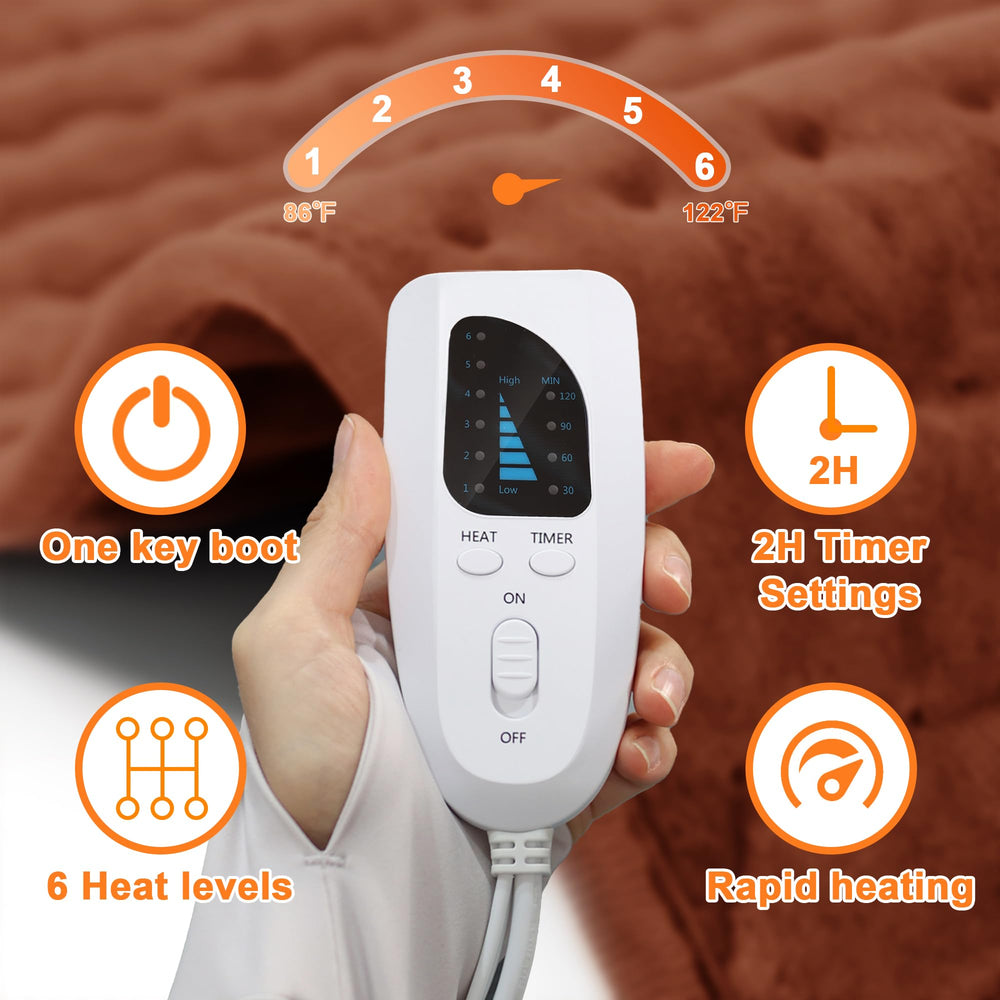 Deepsoon heating pad 75-inch cord allows comfortable lounging.