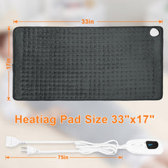 Long 75-inch cord on the Deepsoon heating pad for flexible lounging