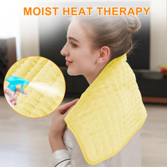 Deepsoon heating pad placed on abdomen for gentle warmth
