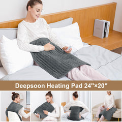 Deepsoon heating pad used on abdomen for targeted warmth