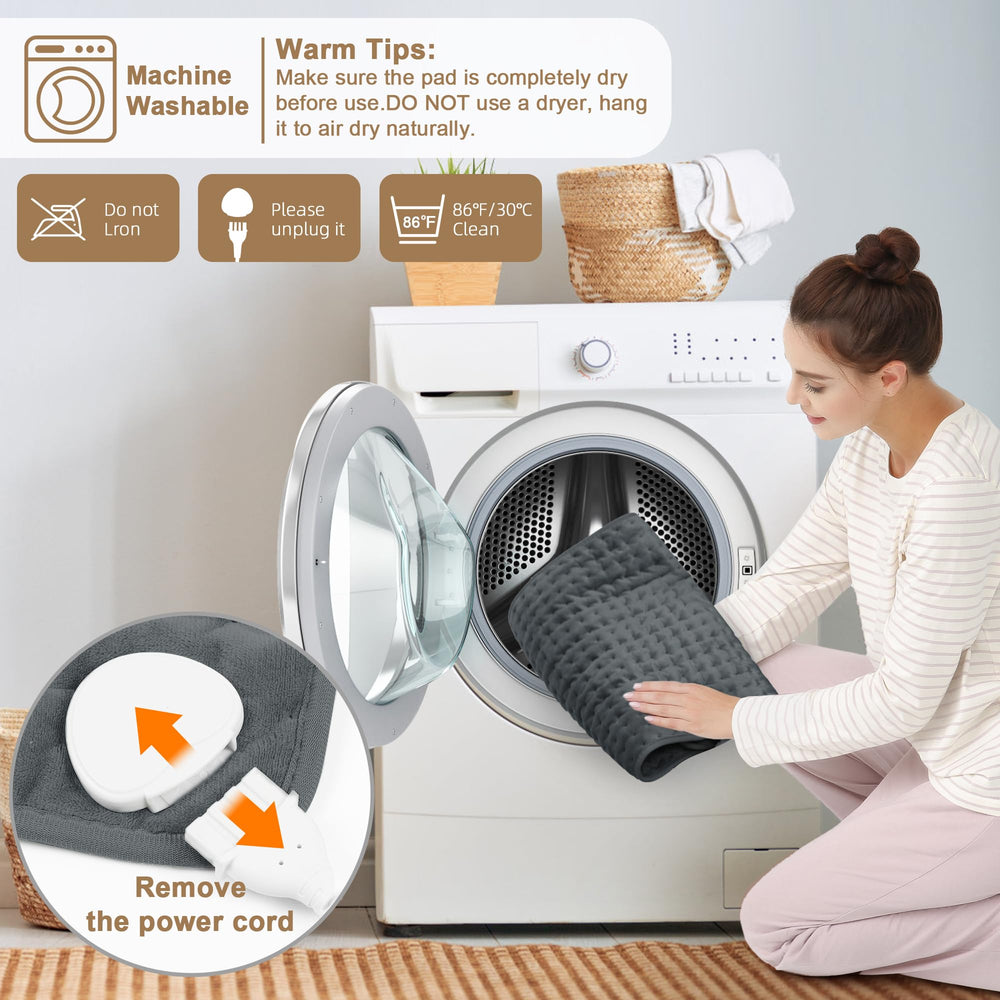 Deepsoon heating pad with auto shut-off for safe sessions