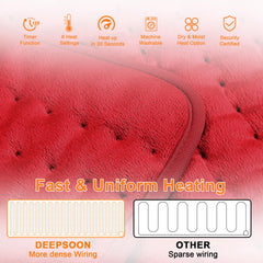 Deepsoon heating pad control panel with six temperature settings