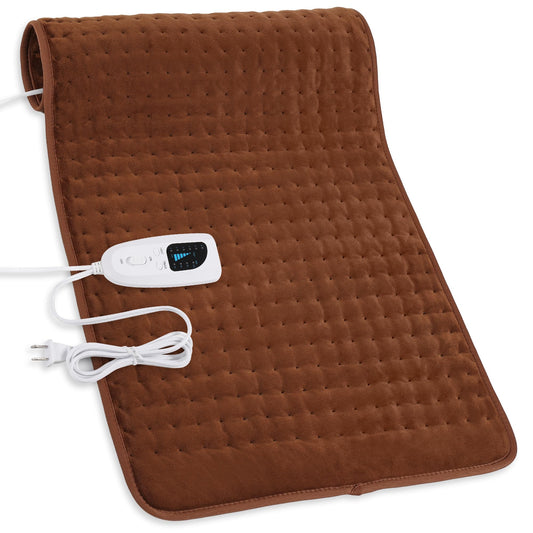 Deepsoon heating pad control panel shows precise temperature control for personalized warmth.